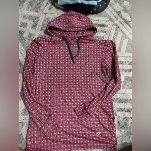 BURLEBO Red Geometric Sweatshirt Hoodie